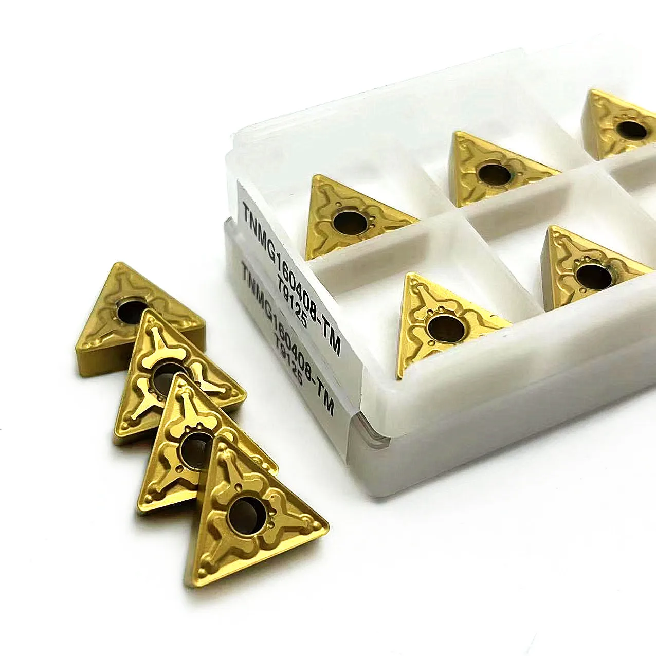 Original 10PCS TNMG160404 TNMG160408 TM T9125 Lathe Cutter External Turning Tool Carbide Insert Machining Steel Parts TNMG160408