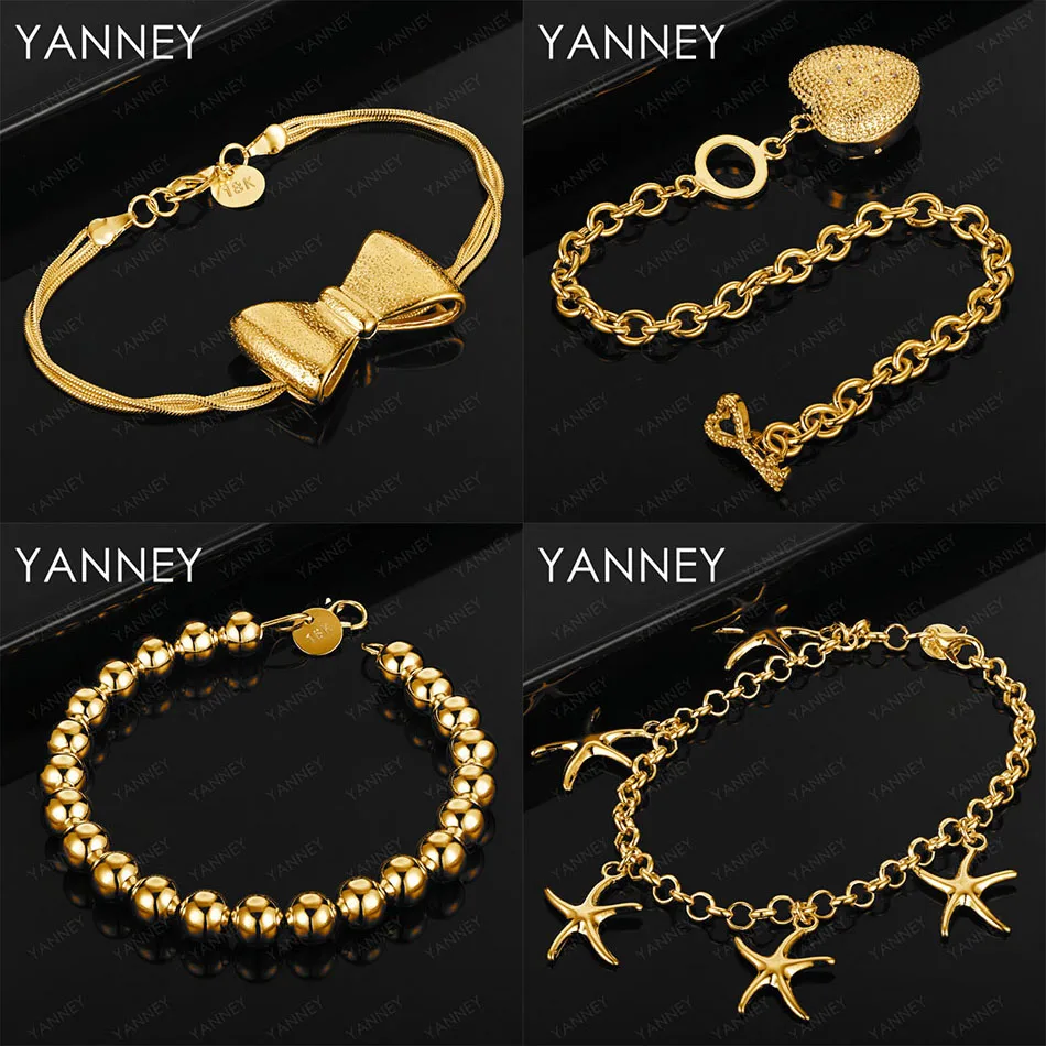 

Luxury 925 Sterling Silver 18K Gold Delicate Bow Heart Bracelet Women's Accessories Fashion Party Gift Jewelry