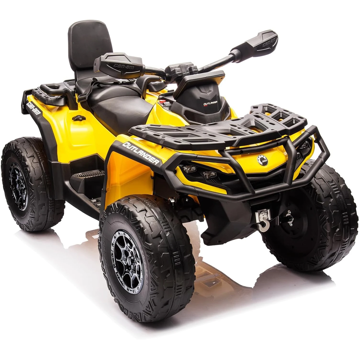 24V 4WD 2-zits elektrische ATV voor kinderen, met leren stoelen, veiligheidsgordel, Bluetooth, 1,86-4,79 MPH, voor jongens en meisjes