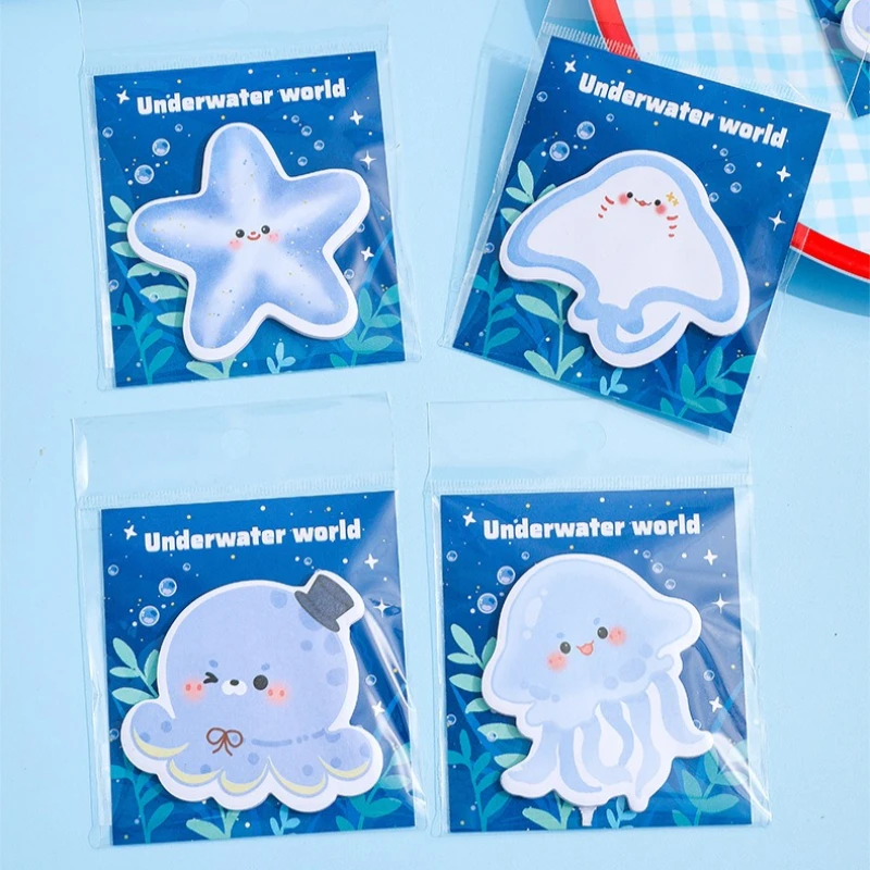 Office School Supplies Marine animal notes devil fish jellyfish n times sticky student stationery gift high value note book