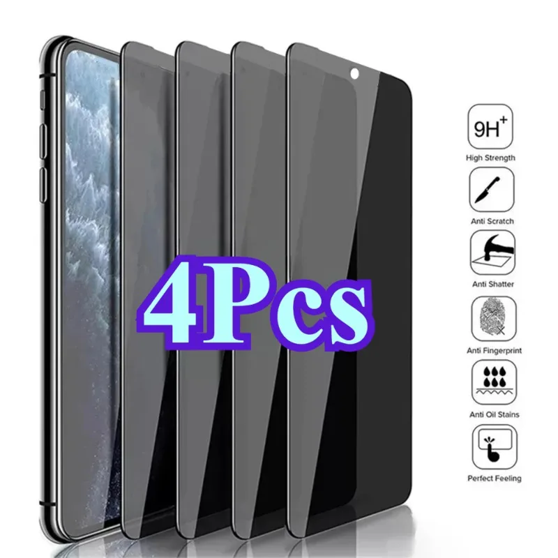 

4Pcs Anti-Spy Tempered Glass For Realme Neo7 SE GT 7 6 Narzo 80 Protective Privacy Film For Realme 14 13 14T Pro P3x P2 Pro C75