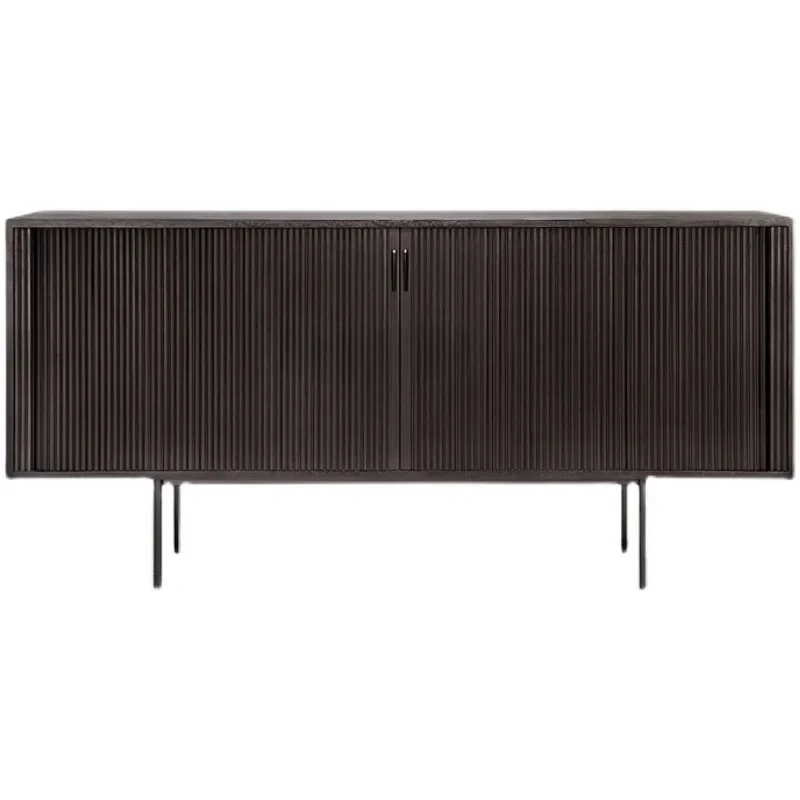 

Retro Nordic Solid Wood Side Cabinet Light Luxury Storage Entrance Cabinet Antique Style Sideboard Cabinet
