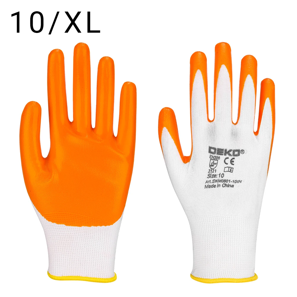 DEKO 12-paar PU-palmcoating werkhandschoenen Veiligheidshandschoenen Bescherming Tuinhandschoenen voor dames en heren