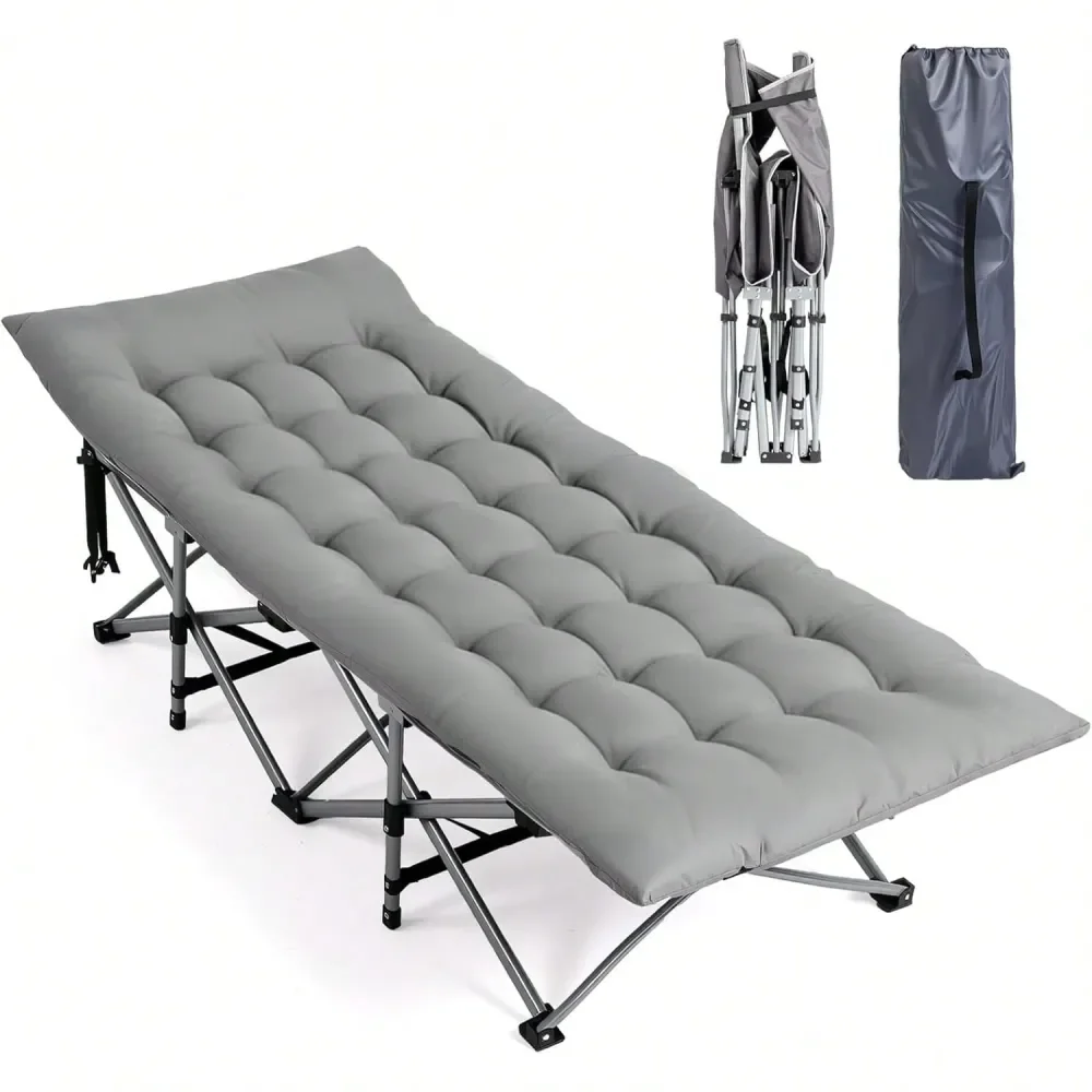 Camping Cot Bed,Camping Cots For Adults With Mattress, Foldable Cots For Sleeping With Pillow 1200D Layer Oxford For For Guest,