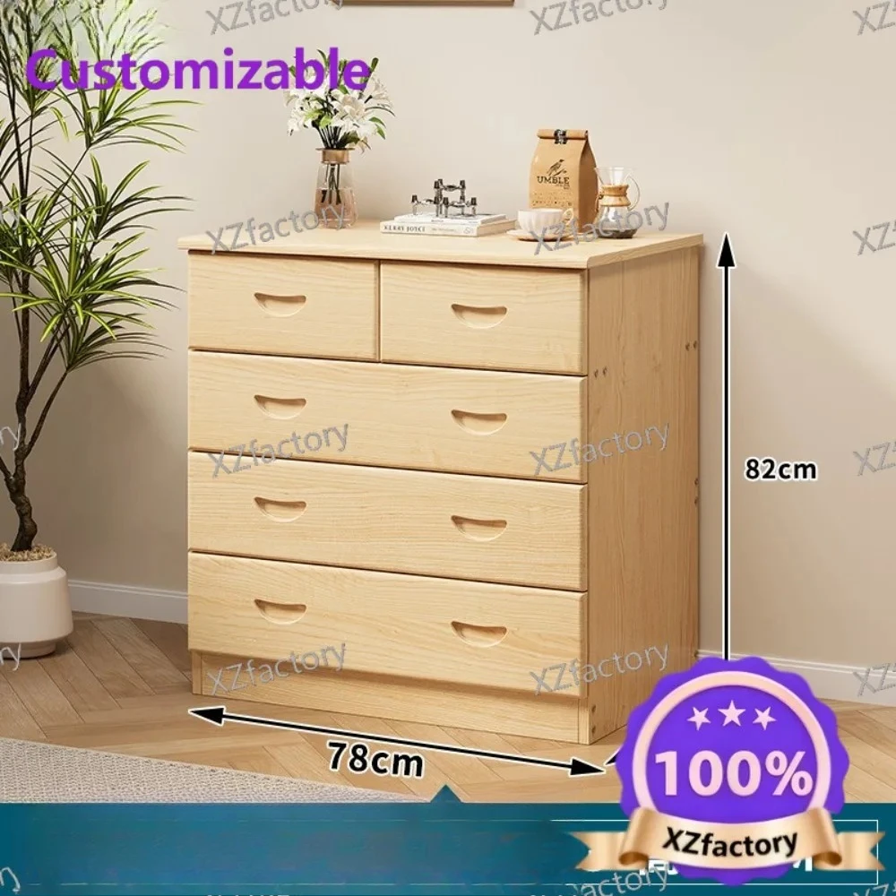 

Factory Direct 2026 Top RatedSolid wood chest of drawers, locker combination, living room against the wall, five-layer drawer ca