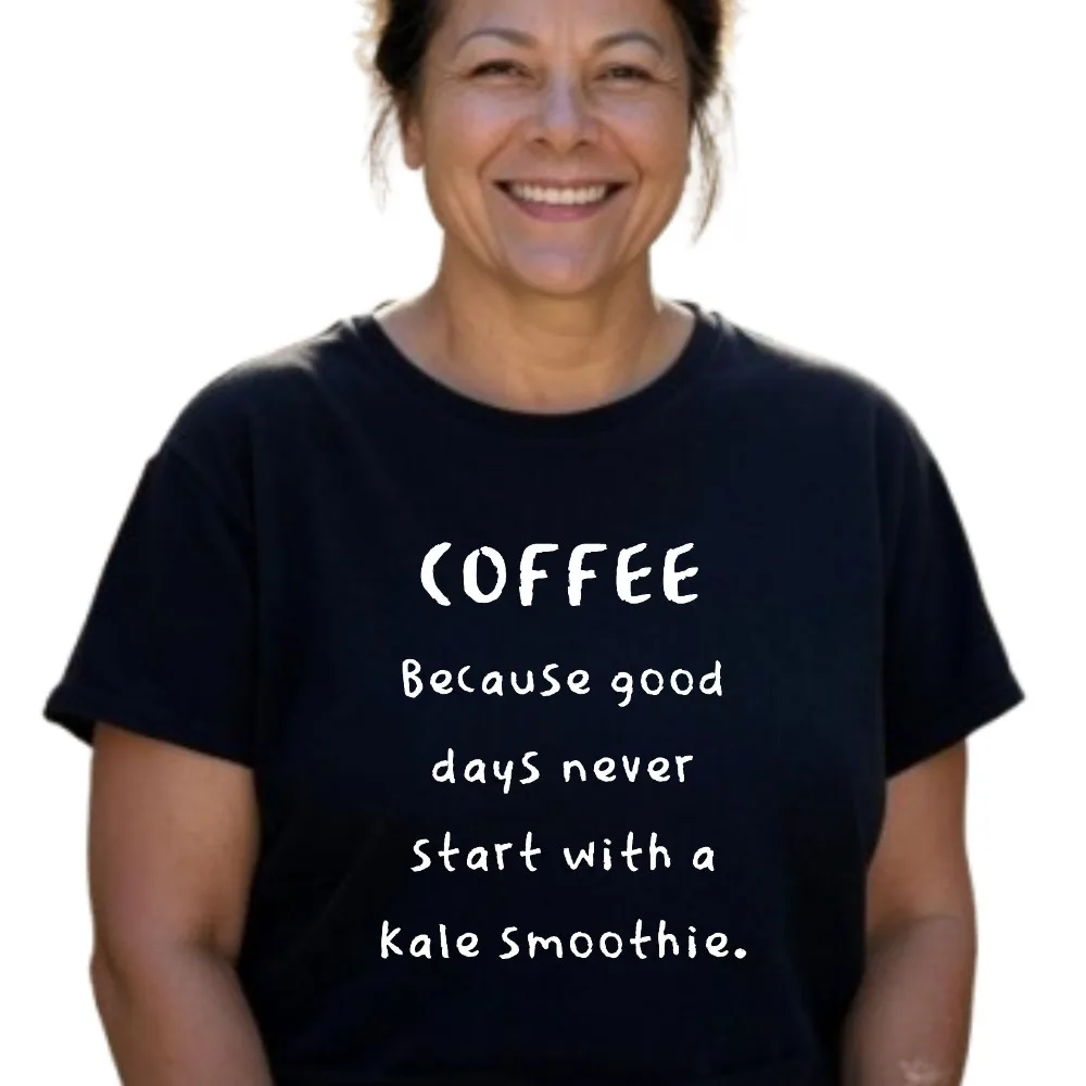 

Coffee Lover Unisex T-Shirt Funny Graphic Tee Gift for Coffee Addict Men Women Daily Life Casual Cotton Shirt Creative Quote Tee