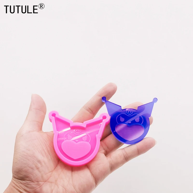 Shiny keychain Jewelry cartoon Shaking Silicone Molds DIY Resin and Polymer Clay mold Fondant Chocolate Silicone Mould