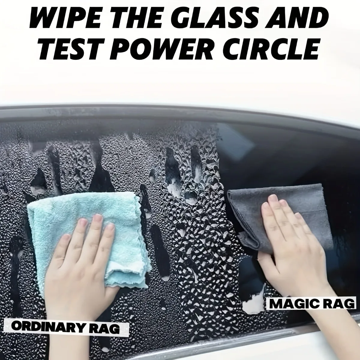TILONDEX Magic Glass Cleaning Cloth Thick Water Absorption Non-Drop Flocs for Mirror Utensils Windows Car