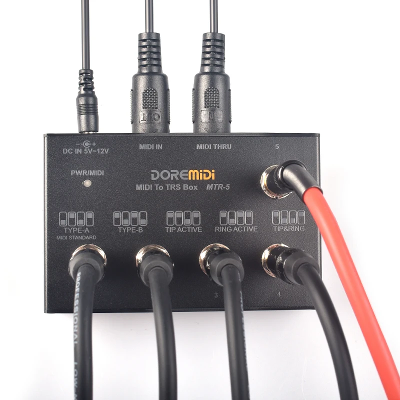 DOREMiDi MIDI THRU To TRS Box MTR-5 Is Convert MIDI Five-pin DIN Interface Into TRS Interface