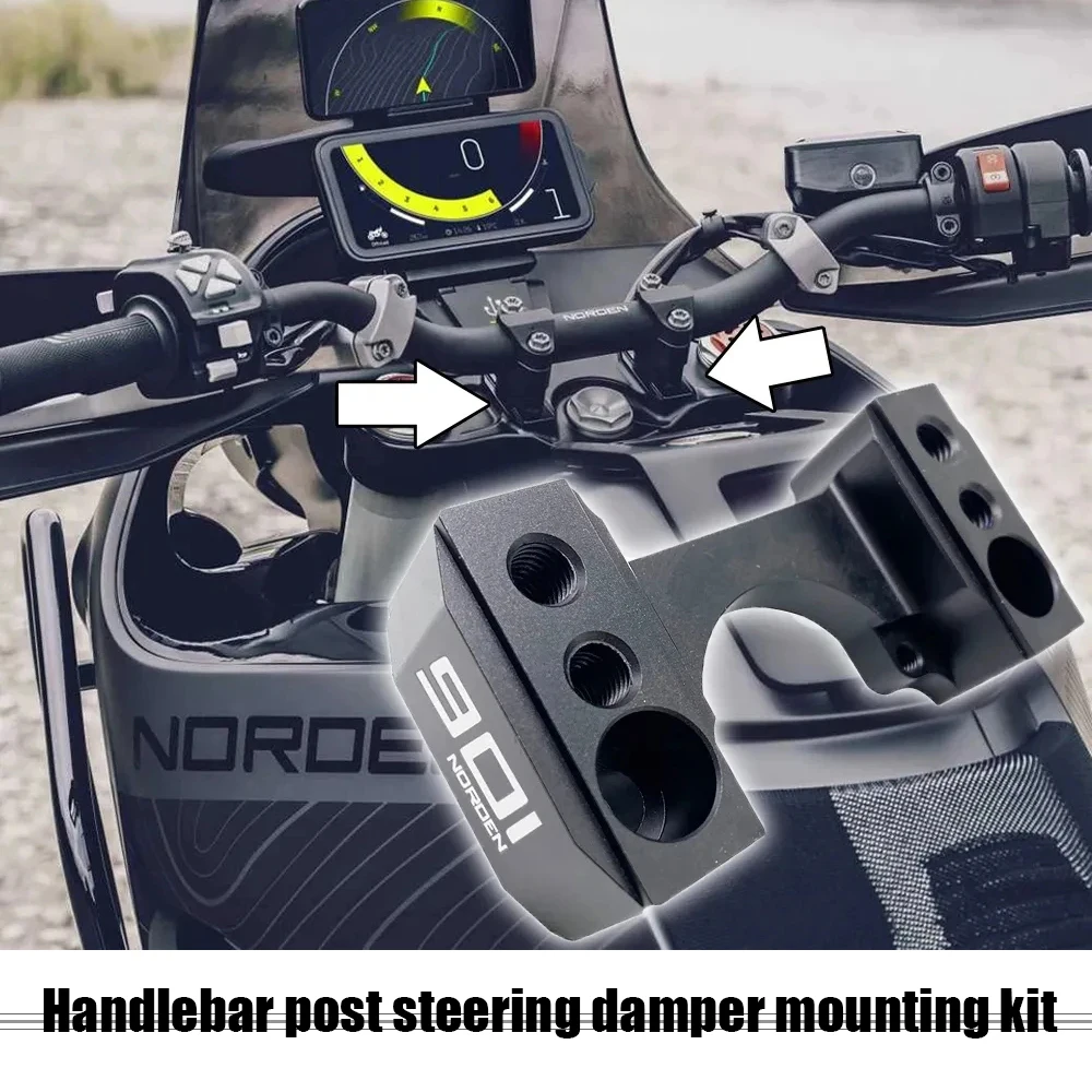 Motorcycle For Husqavrna Norden 901 NORDEN 901 norden 901 2022 2023 2024 Handlebar Riser Steering Damper Mount Kit