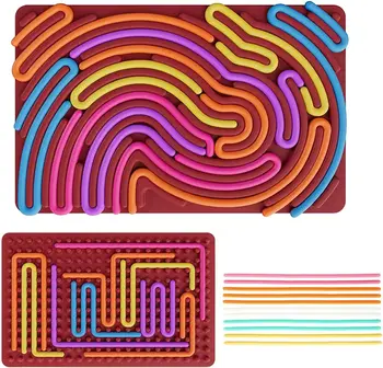 Doppelseitiges sensorisches Aktivitätsbrett für Kinder und Erwachsene, Stress, Angst, Autismus, ADHS-Silikon-Fingerspielzeug