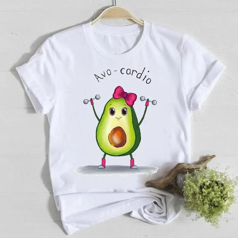 Maglietta Casual a maniche corte maglietta stile adorabile Avocado maglietta moda maglietta estiva donna T-Shirt grafica donna