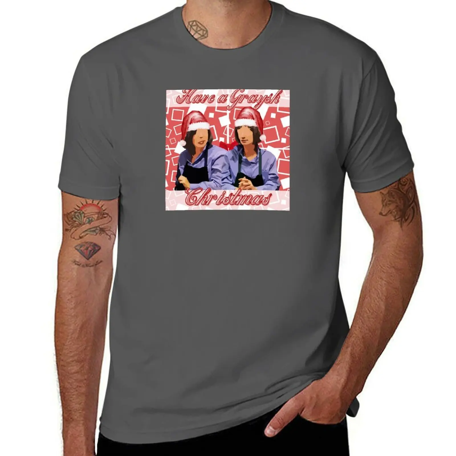 Kath and Kim Christmas Trude Prue Santa T-Shirt Modern Style Print T-Shirt