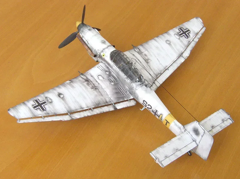 1:33 German Ju-87 D-3 Stuka Dive Bomber DIY 3D Paper Card Model Building Military Model Construction Children Educational Toys