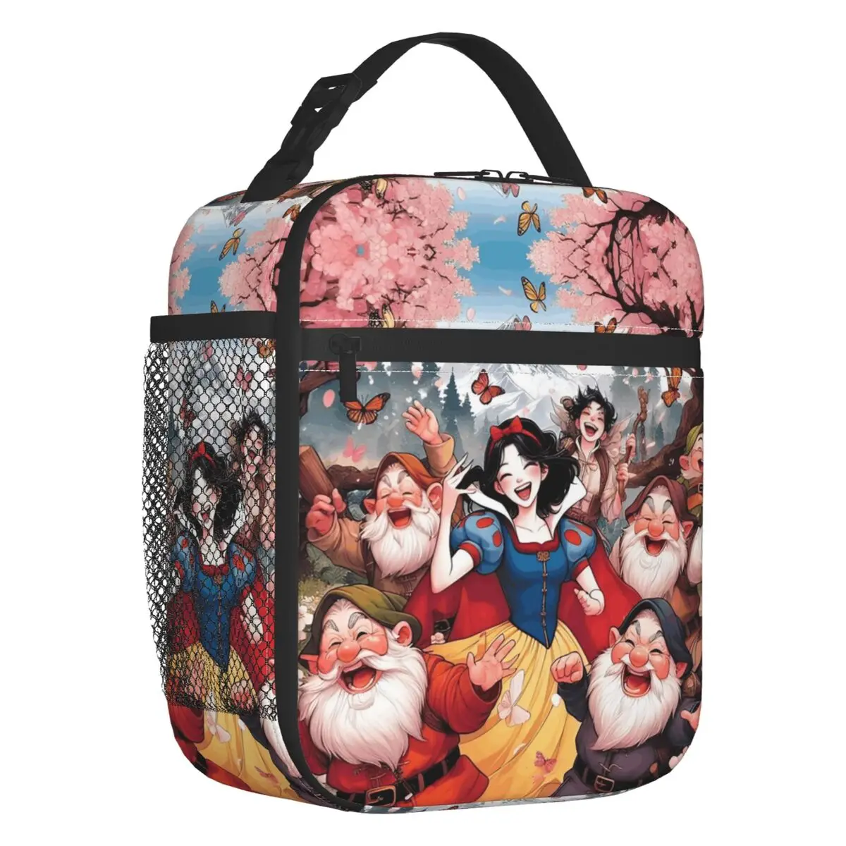 

Custom Snow White And The Seven Dwarfs Insulated Lunch Bag Leakproof Fashion Film Cooler Thermal Lunch Box Office Work School
