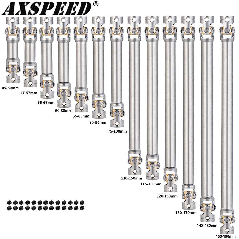 AXSPEED Metal Drive Shaft Joint for 1/14 Tamiya Truck RC Trailer Tractor Model Car Upgrade Accessories