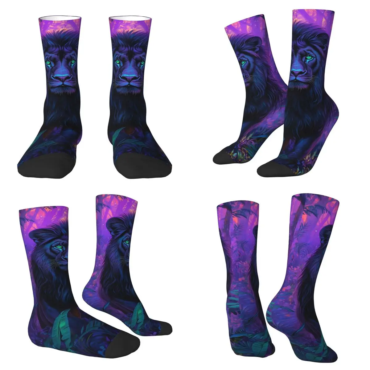 

Темные стильные носки со львом в стиле Харадзюку, впитывающие пот чулки, всесезонные длинные носки, аксессуары для мужчин и женщин, рождественские подарки