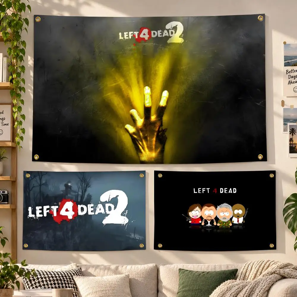 Game Left 4 Dead Zombie Flags Personalized Banner Flag Room Dorm Camping Picnic Garage Bar Outdoor Wall Decor