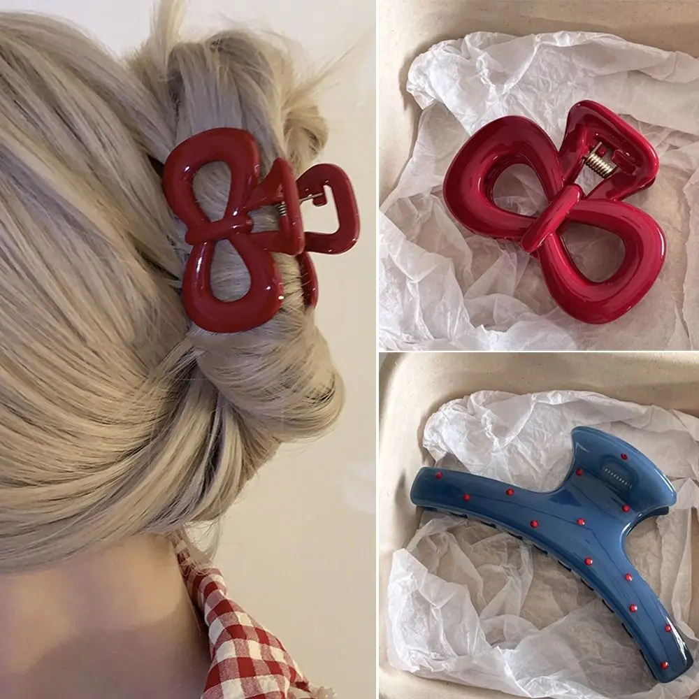 

Новая заколка для волос в стиле ретро, черный горошек, элегантная заколка для волос, заколка в виде акулы, головной убор