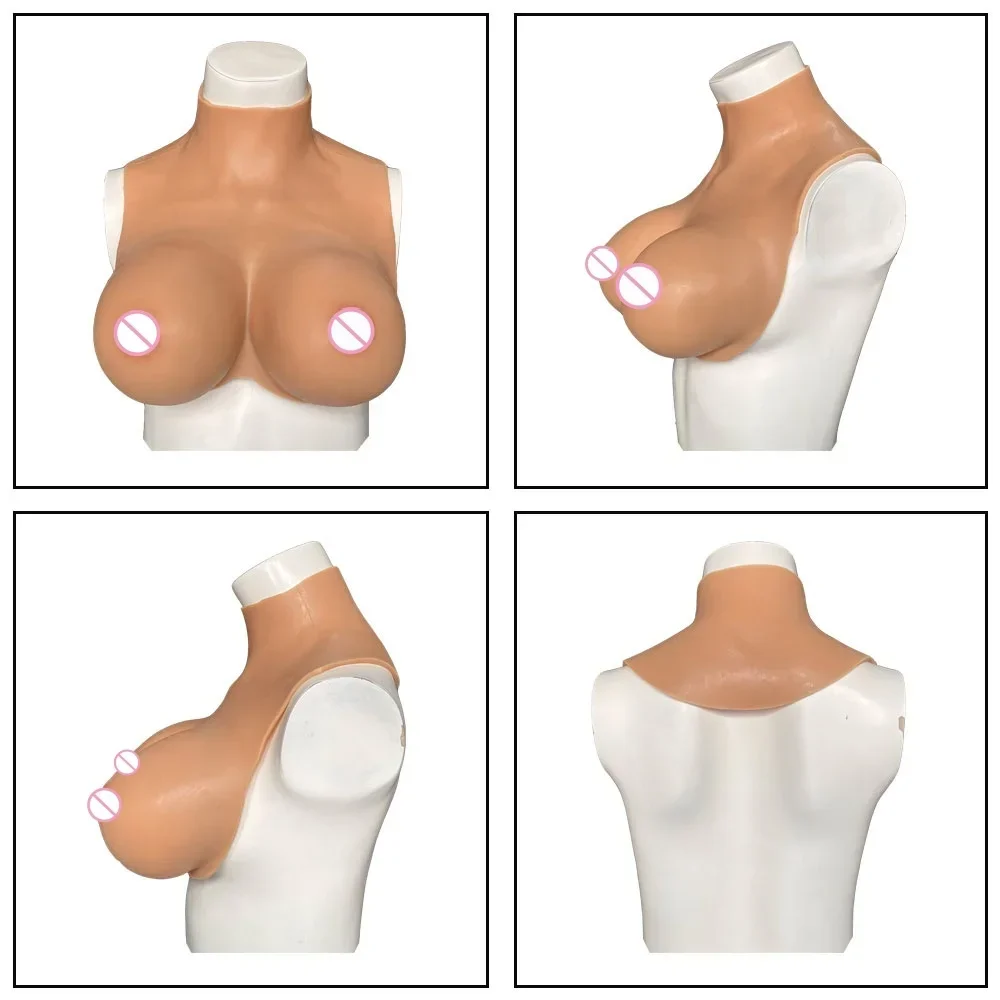 Realistic Silicone Breasts Forms Bodysuit Artificial Huge Fake Boobs Tits For Crossdresser Cosplay Drag Queen Transgender