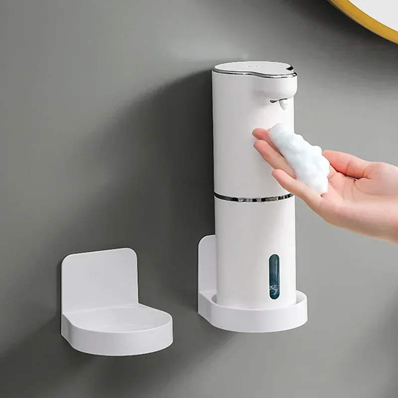 Wall-Mounted Bottle Holder White Round ABS Simple No Drilling Traceless Storage Shelf Multifunctional Waterproof Lightweight