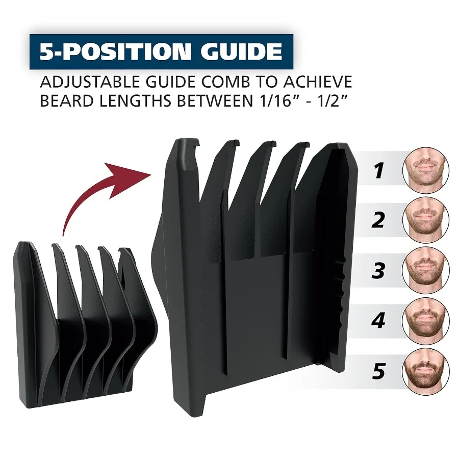 Tagliacapelli Wahl per uomo Set per toelettatura peli facciali a batteria per baffi Barba Scollatura Dettagli e toelettatura leggeri