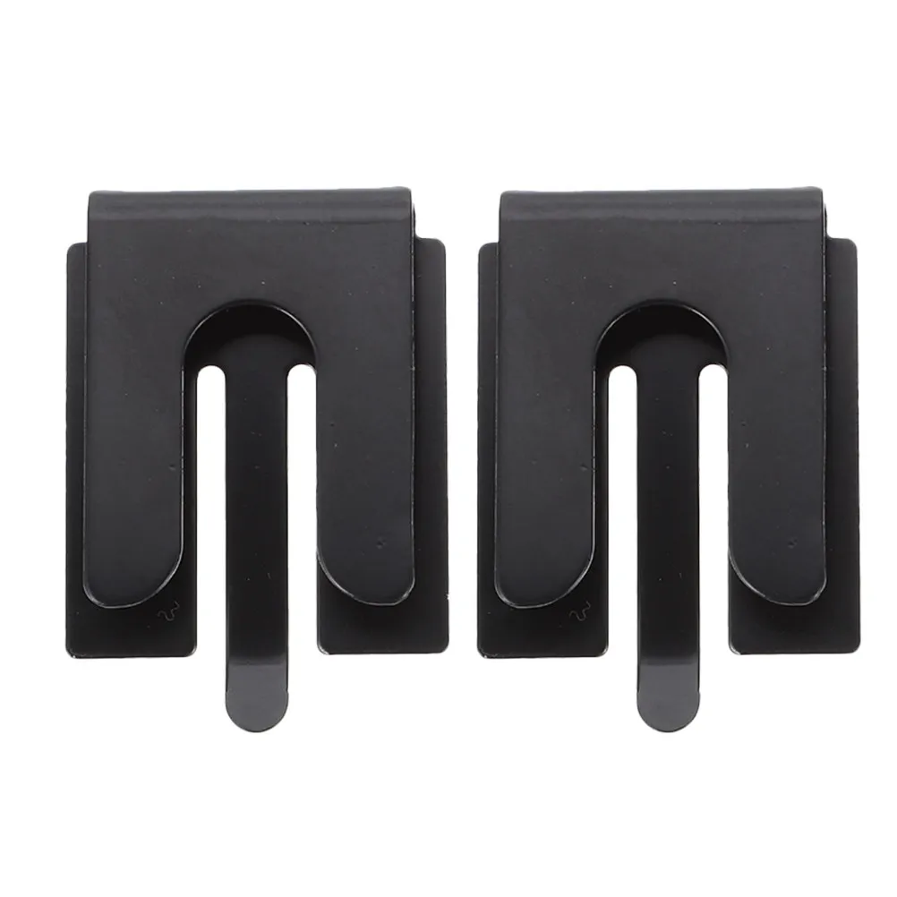 2Pcs Cb Radio Mount Iron Mic Holder Clip Mobile Radio Holder No Drill Installation Car Speaker Mic Hanger Clip Metal Hook