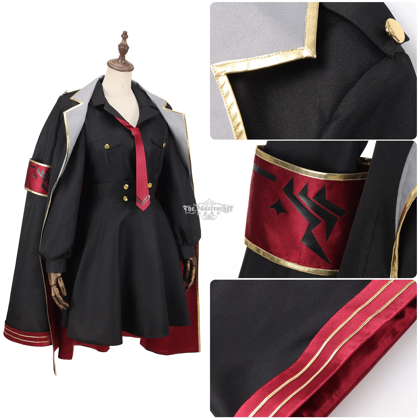 Black Shirt Skirts Coat Hat Suit Woman Halloween Party Outfit Blue Archive Motomiya Chiaki Cosplay Costume Halo Horns 2026 view 3