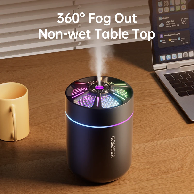 2025 New Mini Portable Car Air Humidifier With Colorful Atmosphere Night Lights Aroma Diffuser Essential Oil Diffuser for Home