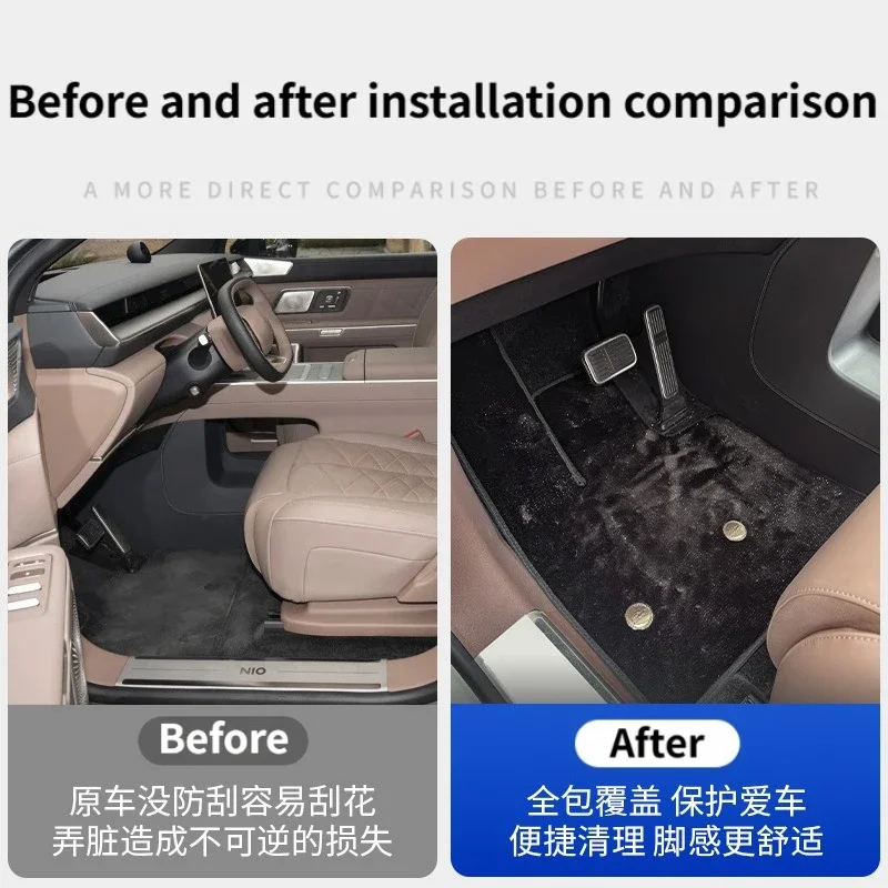 For NIO ES9 2026 Full Car Starry Sky Blanket Floor Mats Six-seat Car Modified Foot Carpet Mat Car Interior Upgrade Accessories