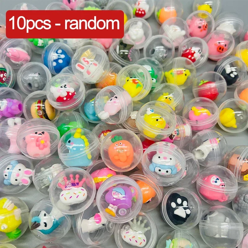 30/50 Stück 32 mm transparente Eierschale gemischtes Spielzeug Kindergeburtstag Partybevorzugung Pinata Geschenktütenfüller Karneval Weihnachtsgeschenk Belohnung