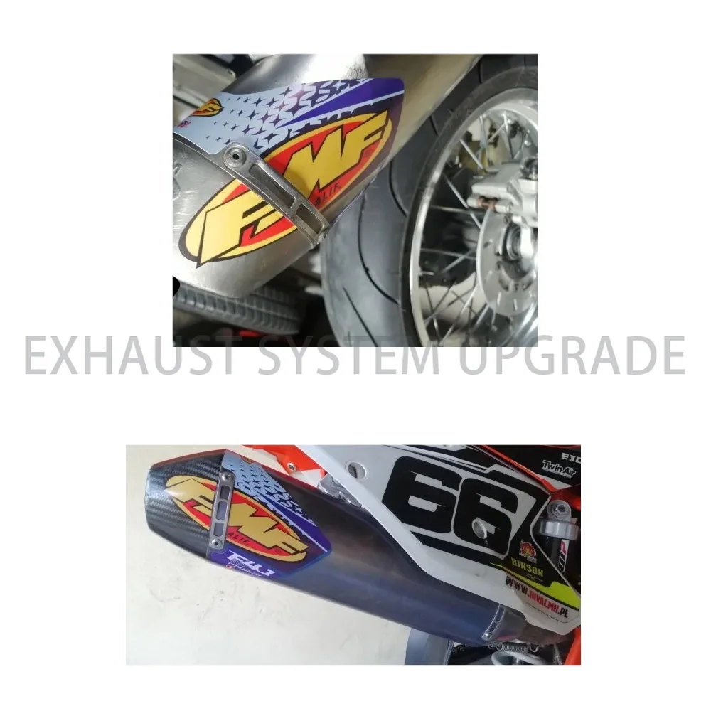 FMF stiker 4T knalpot motor, stiker pipa pembuangan tahan air (26cm x 15cm) Universal untuk mobil dan sepeda motor