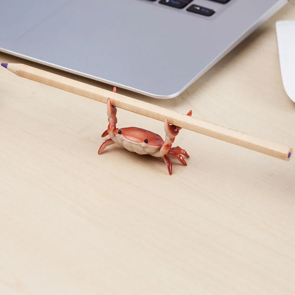 Funny Weightlifting Crabs Pen Holder Crab Simulation Design Simulation Crab Penholder Display Function Desktop Model