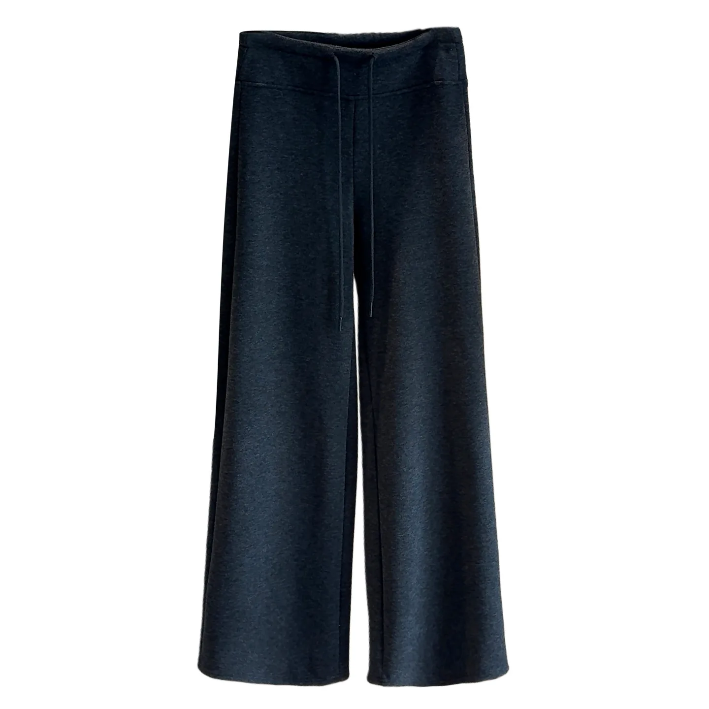 

Осень-зима 2025 года, новый стиль с плюшевыми и утолщенными прямыми брюками с высокой талией и завязками для женщин для похудения и