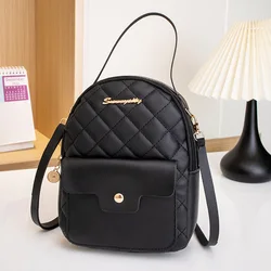 New Women's Backpack Fashion Girl School Bag Black Embroidery Backpack Girl's Backpack High Quality Leisure Versatile Backpacks