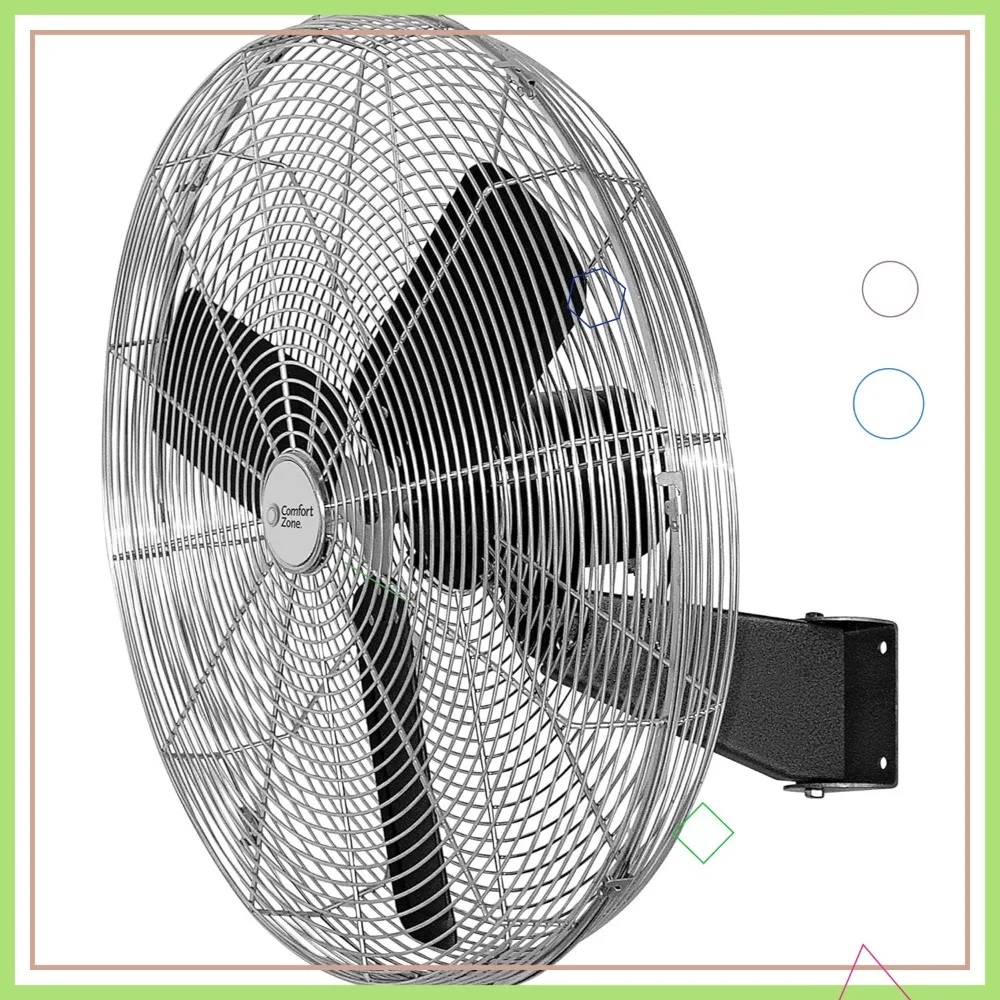 

30 Inch Oscillating High Velocity Industrial Wall Fan, 2 Speed, All Metal, Adjustable Tilt, for Garage Workshop