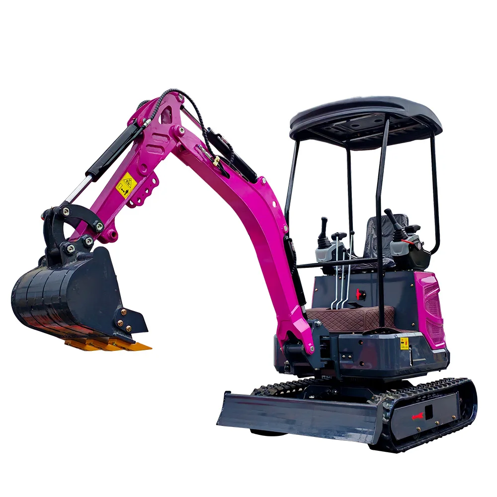حفارة صغيرة تعمل بالتحكم الهيدروليكي 1.2T حفار صغير لتحريك الأرض وحشوة الوقود وحفار صغير لفترة طويلة Wo #4