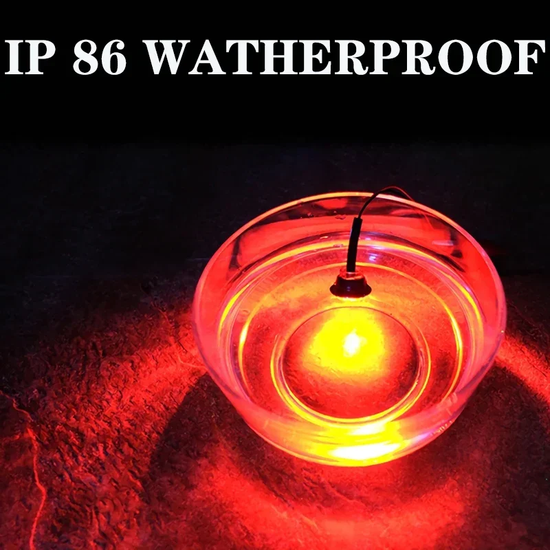 2PCS 12V/24V 3LED 3/4 inch Truck Marker Side Light Truck Signal Lamp Bus Side Light Trucks Clearance Light for five color
