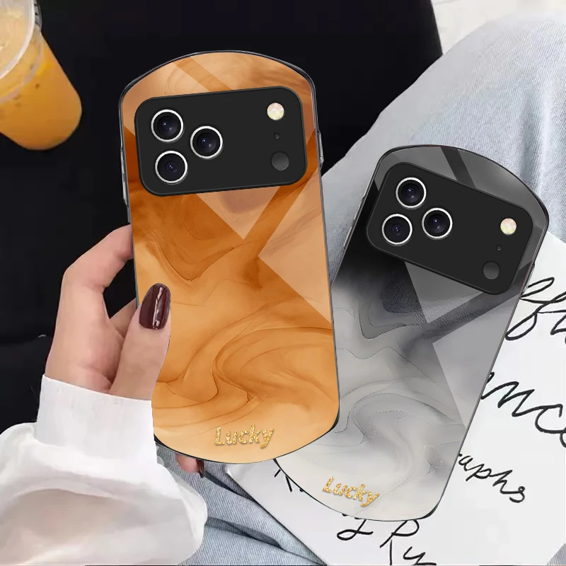 

Ink wash connotation blue For iPhone 17 16 15 14 Pro 13 Plus 12 mini 11 Pro Max XR X S 7 8 Elliptical Tempered Glass Phone Case