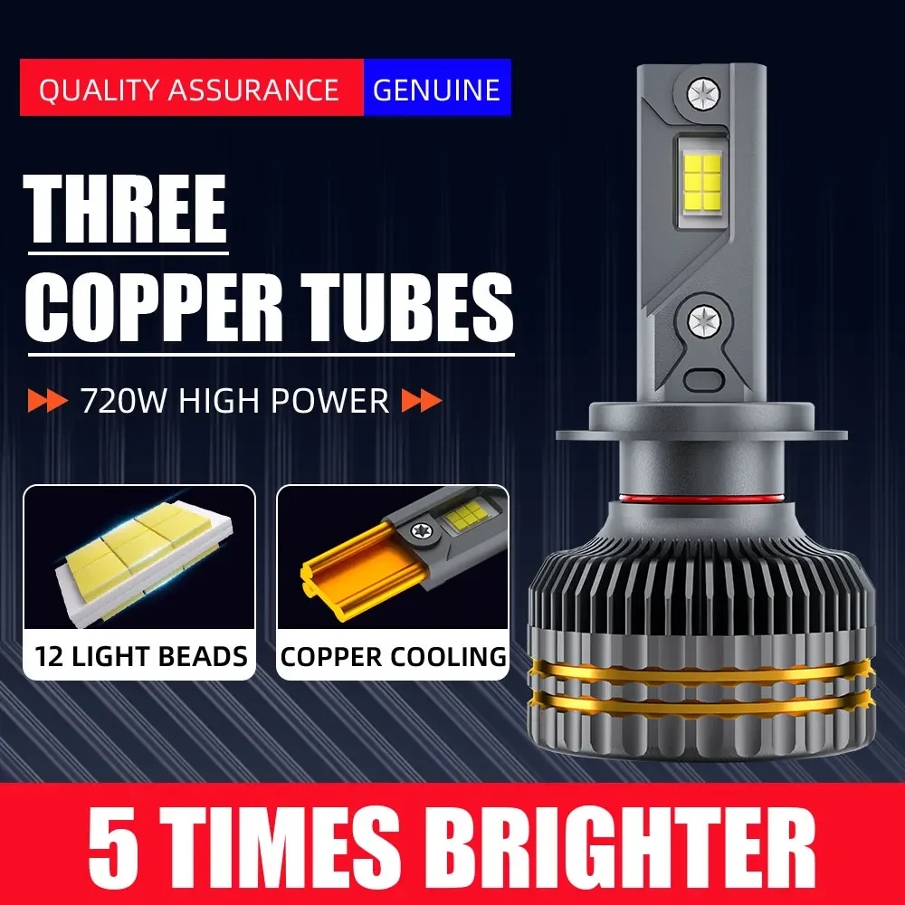 720W 300000LM H4 H7 Led Headlight 6000k 4775 CSP Chips Canbus Led Lights for Car H1 H3 H8 H11 H13 HB3 HB4 9005 9006 9007 DC12V