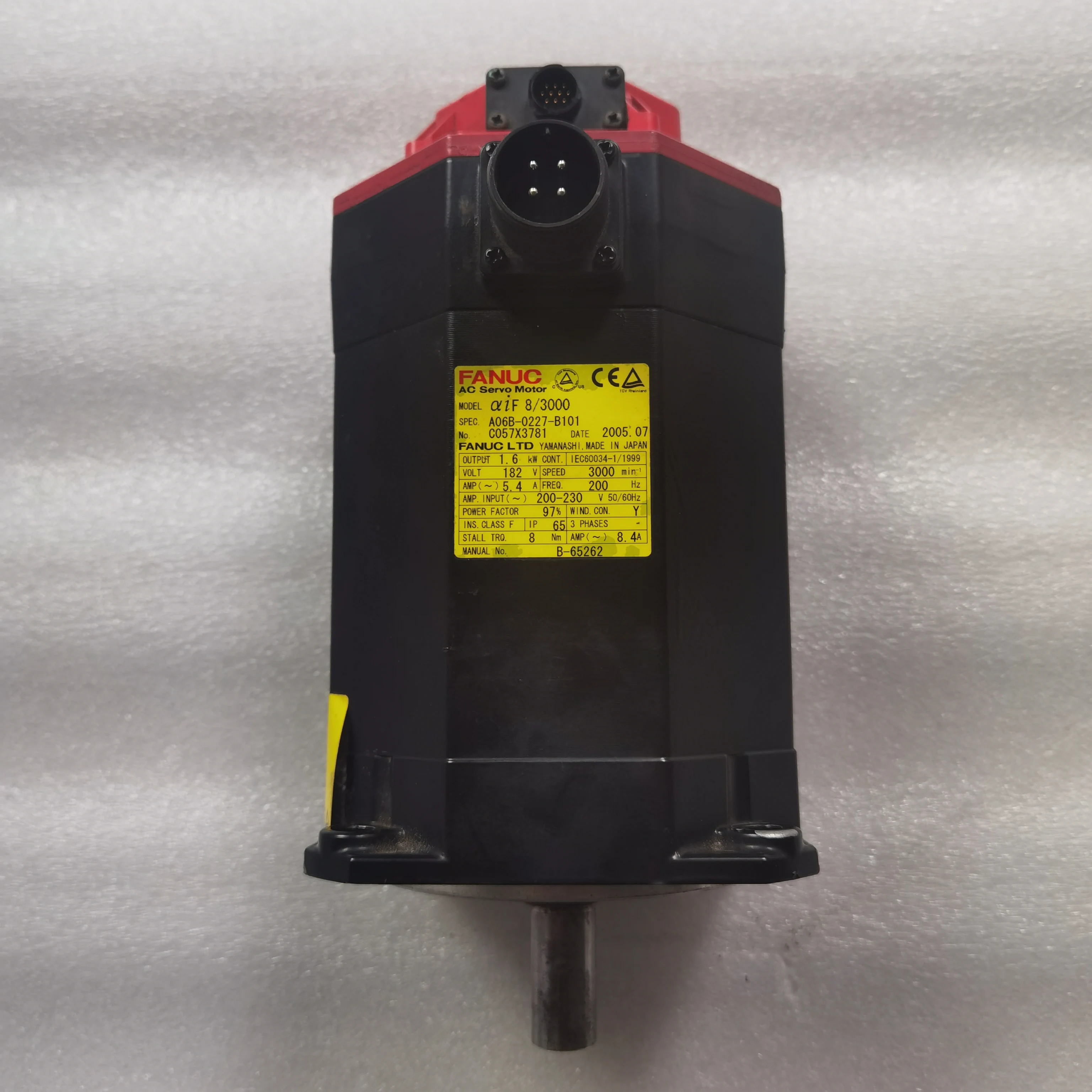 Servomotor A06B-0227-B101 FANUC, usado, probado normal
