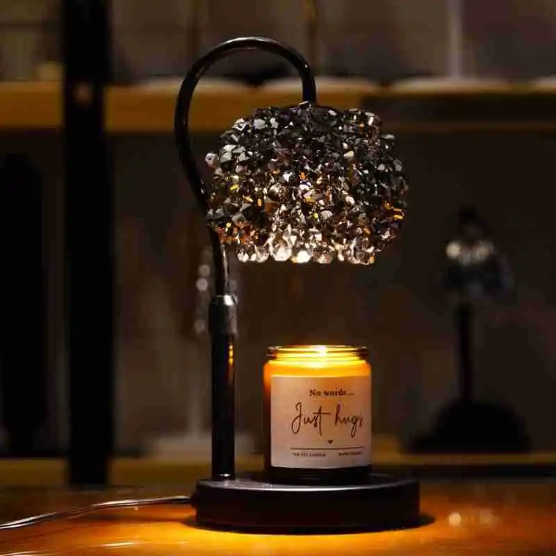 

Vintage Crystal Wax Candle Bedroom Decor Romantic Atmosphere Luxury Aromatherapy Home Lighting Chandelier Floor Lamp