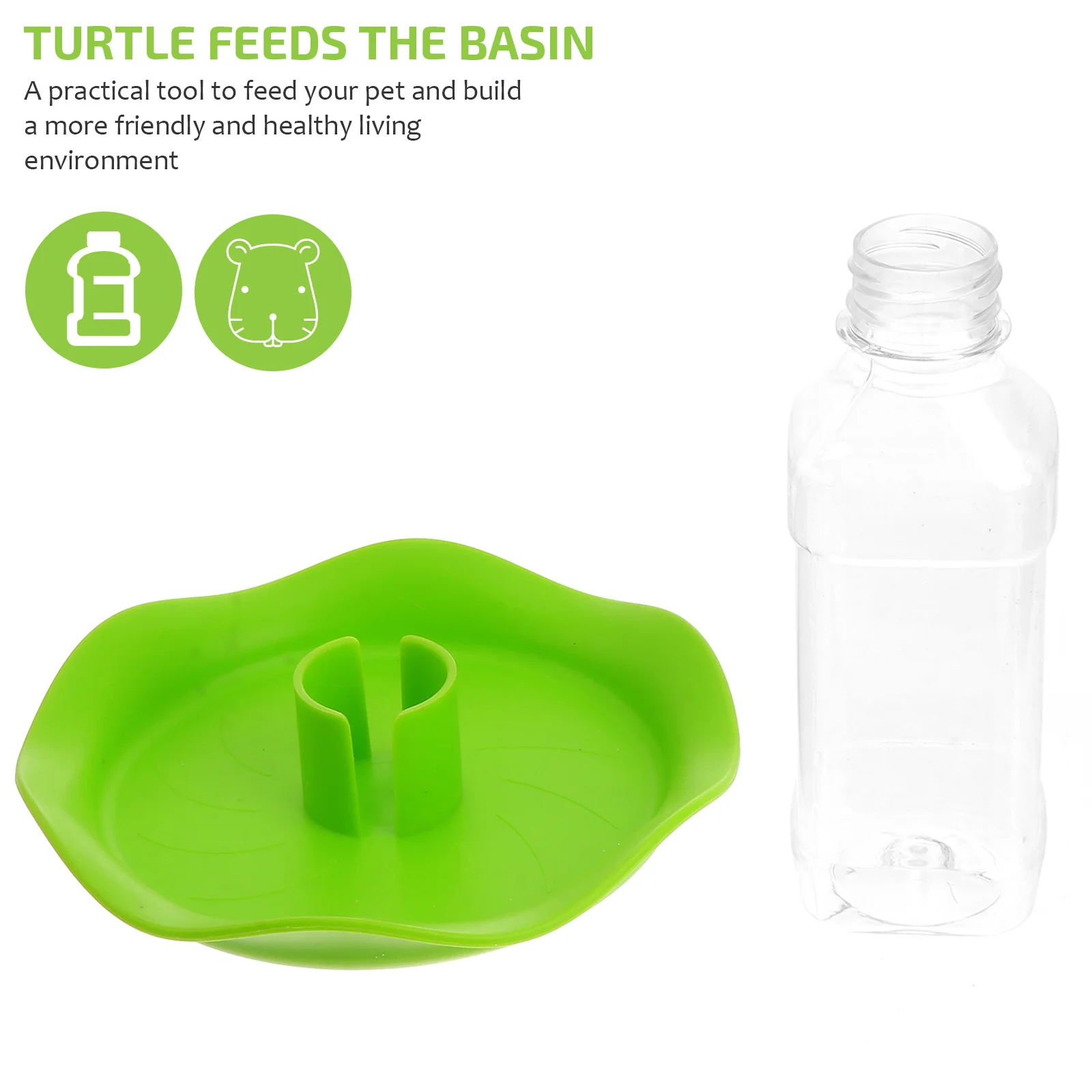 

1pc Reptile Bowl Pet Fountain Water Dish for Small Animals Automatic Feeding Food Plate Durable Easy Clean Plastic Material