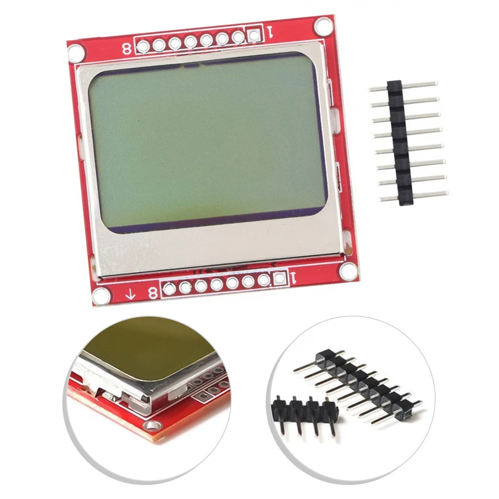 84x48 Pixel LCD Display for 5110 with White Backlight Compatible with for avr for spi MCS51 Controllers Power Efficient Design