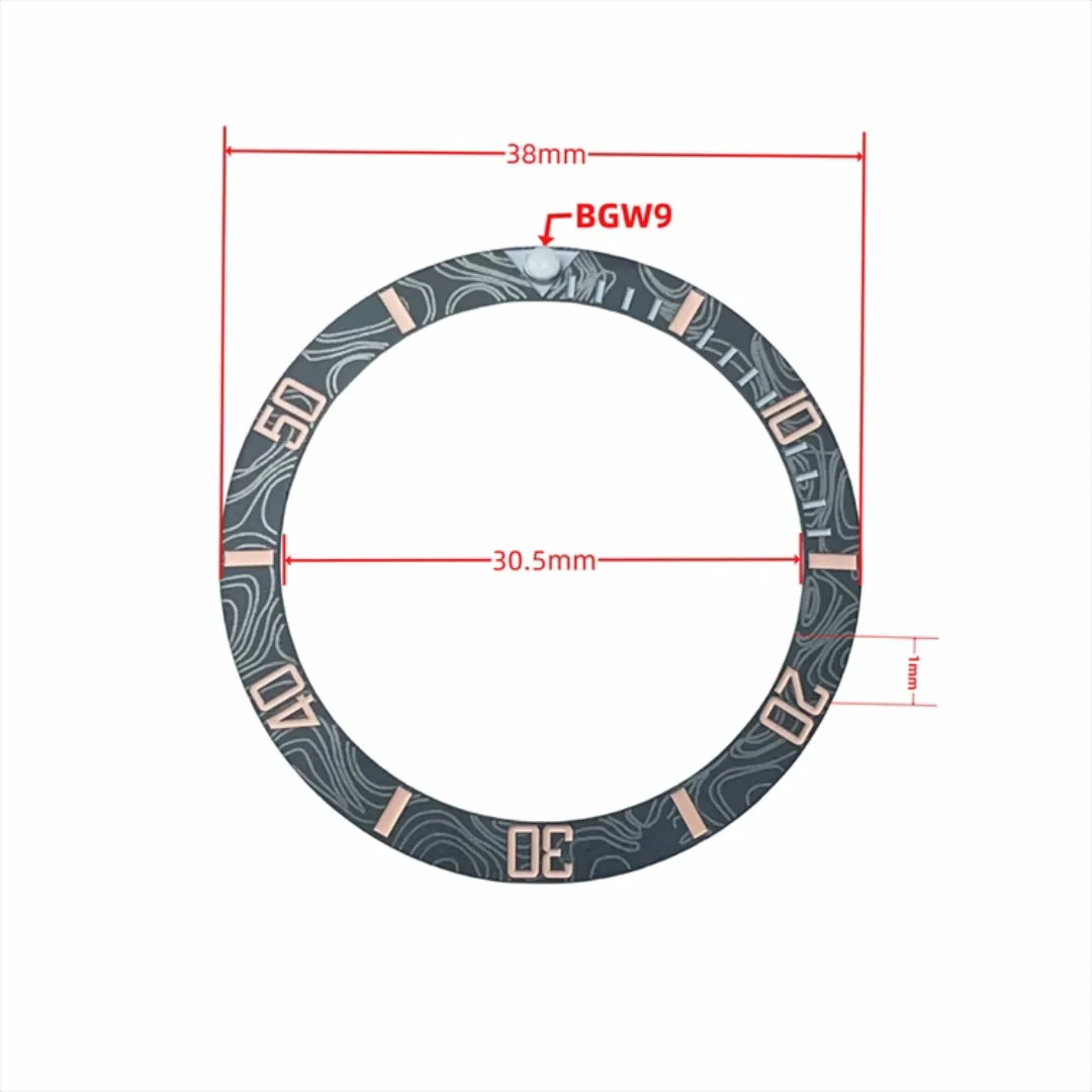 38mm - 30.5mm SUB Watch Bezel Ceramic Watch Insert Ring BGW9 Luminous Modified Mens Watch Accessories Repair Tool