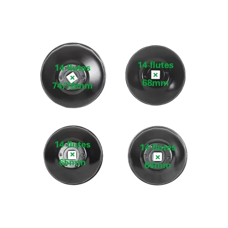 

Popu For MOTO4U Flute Oil Filter Cap Wrench Oil Filter Cap Removal Socket Tool 3-8 inch Drive 68mm/65mm/64mm/