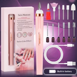 LULAA Electric Nail Drill Machine Portable Electric Nail File Rechargeable 20000RPM Nail Drill Pedicure Polishing Tools for Home