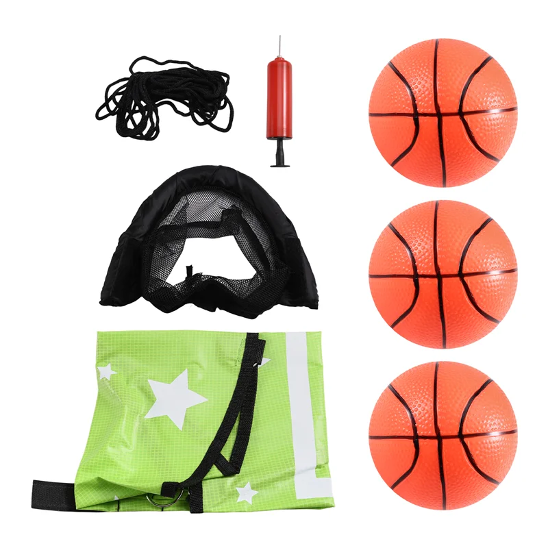 AED2-Trampoline Conjunto de cesta de basquete Mini cesta de basquete para crianças Protetor solar à prova d'água Acessório de basquete