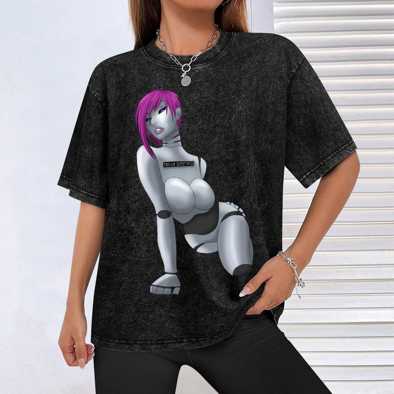 Synthetic Love T-Shirt plus size tops customizeds vintage clothes black t shirts for men image 4
