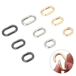 1-3pcs Oval Spring O Ring Openable Leather Handbag Strap Buckle Connect Keyring Pendant Key Dog Chain Snap Clasp Clip Carabiner